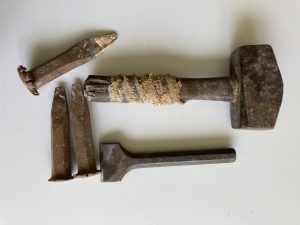 Stone splitting and pitching tools